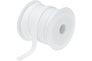 MECCANIXITY 1/2 Inch Double Fold Bias Tape Polyester Continuous Bulk Bias Tape for Sewing,Seaming Quilting Hemming Binding Cr