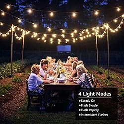 Lepro Solar Outdoor String Lights Patio Bistro