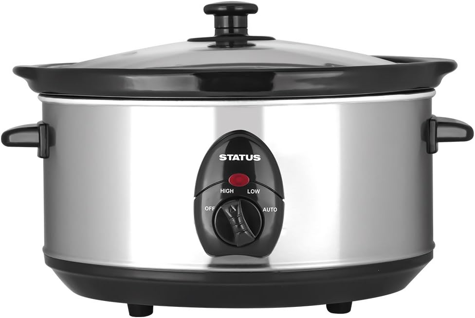 Status San Diego Oval Slow Cooker 3.5L 200W Stainless Steel