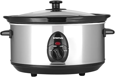 Status San Diego Oval Slow Cooker 3.5L 200W Stainless Steel