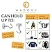 WADOXY Premium Magnetic Hooks, 6 Pack Including 2 Extra Magnetic Clips- Super Strong Heavy Duty Neodymium 25 LB Set With Stickers, Organization Magnets For Indoor/Outdoor Multi-Use