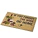 Collections Etc Wine Lovers Forgot The Wine Coco Door Mat, Brown