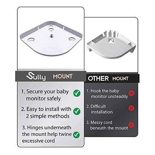 image for Baby Camera Shelf (White) - Baby Monitor Camera Wall Mount for Infant 