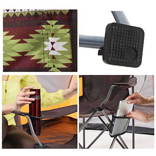 CATRP Marke Im Freien Camp-Stuhl Mit Getränkehalter Und Pocket Falten Heavy Duty Hoch Zurück Angelsitz – Bild 6