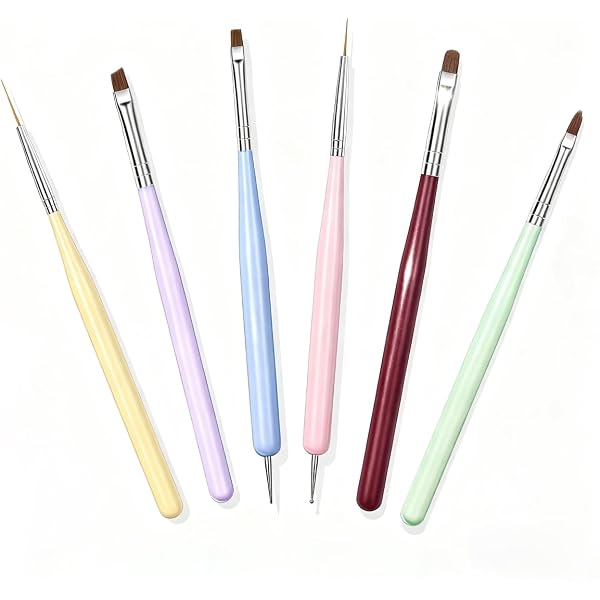 3-teiliger Nagelkunst-Pinsel Set – Dual-End Für Linien, Muster & Acryl-Nageldesign