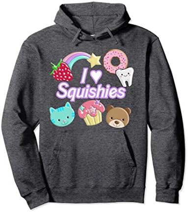 Unisex I Love Squishies Squishy Hoodie Small Dark Heather