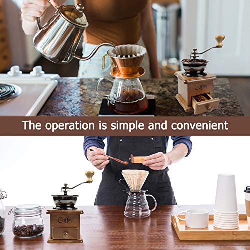 Manual Coffee Grinder, Vintage Style Wooden Hand Grinder Hand Coffee