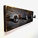 Rustic Distressed Coat and Hat Rack | 17 Inch Solid Wood Wall Mounted Rack with 4 Reclaimed Railroad Spike Hook Hangers