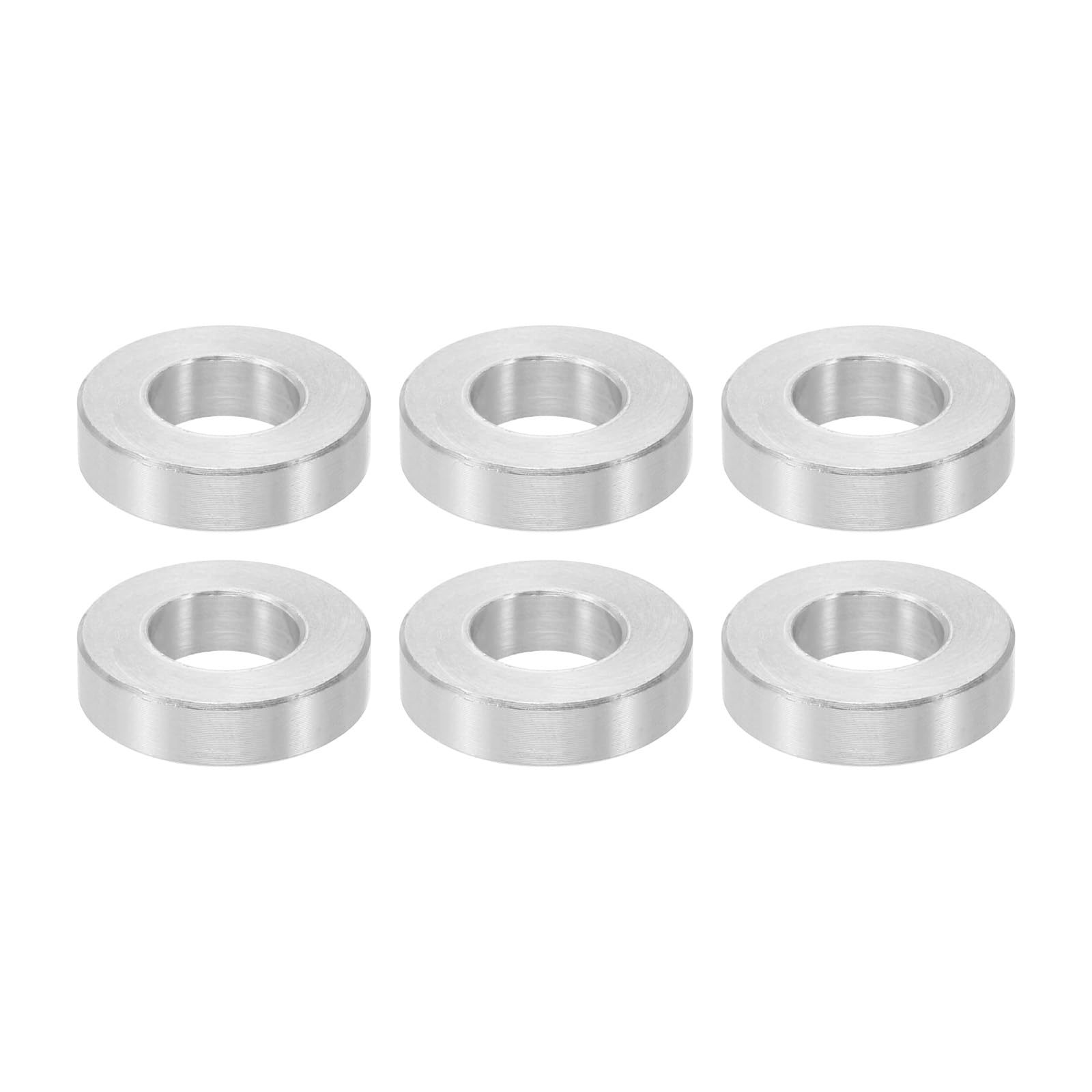 PATIKIL M8 Aluminum Spacers, 6 Pcs Metal Spacers Aluminum 8.2mm ID x 16mm OD x 4mm l Aluminum Spacer Screw Standoff Round for 5/16 or M8 Screw Bolts