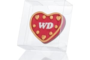 TEMLQPACK 30 Pack 4x4x1.2inch Clear Single Cookies Boxes with Full Window Macaron Boxes Browines boxes Small Treat Boxes Candy Boxes Mini Pie Boxes for Wedding Birthday Party