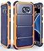 Galaxy S7 Edge Case, Vena [vArmor][Hard Armor Wave] Heavy Duty Protection [Shock Absorption] PC Bumper TPU Case Cover for Samsung Galaxy S7 Edge (Navy Blue)