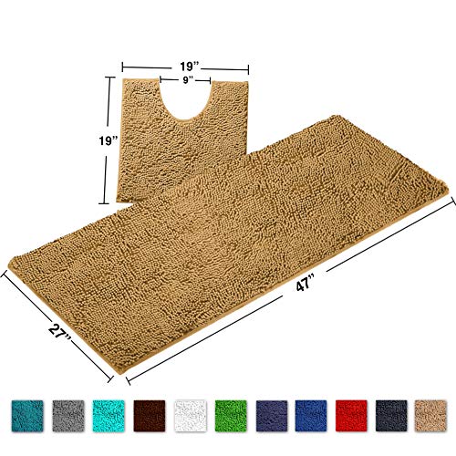 1 LuxUrux+Bathroom+Anti+Slip+Microfiber+Absorbent