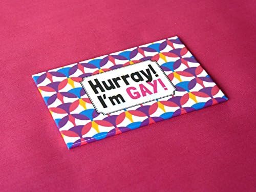 Handmade Gay pride colorful magnet