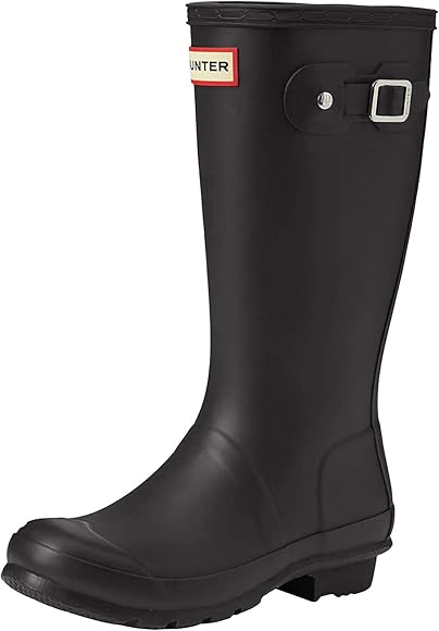 big kid hunter rain boots black