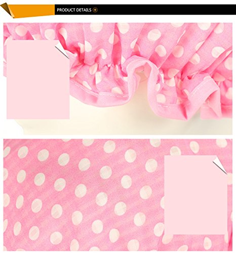 Moolecole Women Polka Dots Waterproof Shower Cap Double Layer Bathing Cap Elastic Band Spa Shower Hat Pink