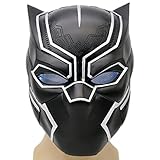 XCOSER Black Panther Helmet Mask Props with LED for Adult Halloween Costume