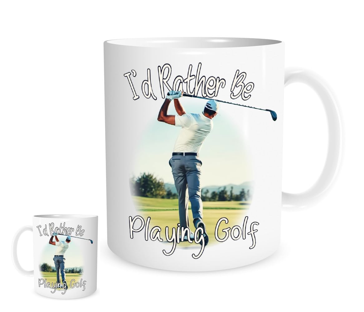 11oz I'd Rather Be Playing Golf Mug for Tea or Coffee