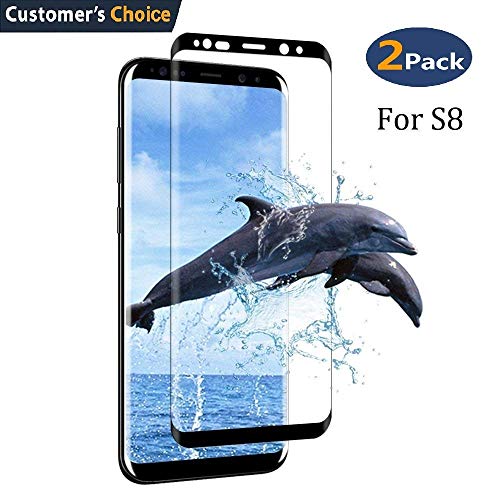 Samsung Galaxy S8 Plus Tempered Glass Screen Protector,[2-Pack]-9H Hardness,Anti-Fingerprint,Ultra-Clear, Full Coverage,Bubble Free Screen Protector for Galaxy S8 Plus
