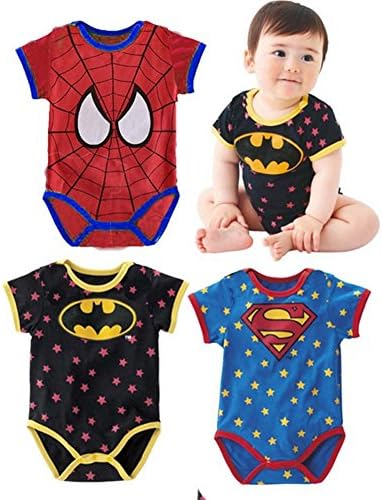 CLET Newborn baby summer superman batman babygrow romper boys clothes playsuits
