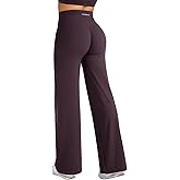 YEOREO Straight Leg Workout Leggings Hidden Scrunch High Waist Gym Pants No Front Seam Wide Leg Yoga Pants