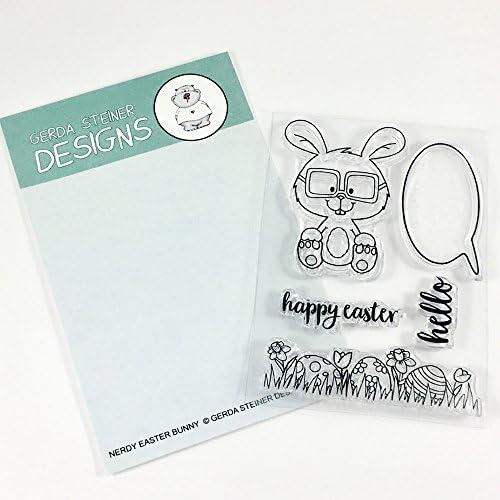 Nerdy Easter Bunny Clear Stamp Set 3x4 Inches