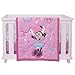 Disney Baby Minnie Mouse All About Bows Fitted Crib Sheet, Pink, Aqua