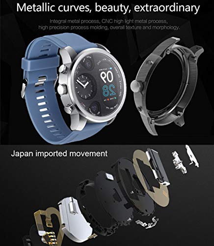Axiba Smart Watch Fitness Activity Heart Rate Tracker Waterproof, GPS SmartWatch Pedometer Calories Counter with iOS and Android Phone (Blue)