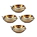 Hashcart Brass Diya for Puja Kuber Diya [ 10 Pc ] - Handmade Indian Brass Oil Lamp for Puja - Kutthu vilakku nilakku Deepam for Diwali Decorations - Diwali Gifts