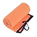 Mile High Life Golf Towels - Microfiber Waffle Pattern Tri-fold, Brush Tool Kit with Club Groove Cleaner with Retractable Cord and Clip, for Men Women, Golf Gift (Orange Towel+Orange Brush)