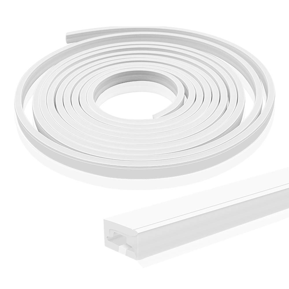 Photo 1 of BIRRAY 16.4FT/5M Silicone LED Channel System, 6x12mm DIY LED Neon Rope Light IP67 Waterproof Fit for ?8mm LED Strip Lights Installation, for Indoor Outdoor Ambient Decor