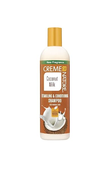 SHAMPOO WITH COCONUT MILK BY CREME OF NATURE, DETANGLING AND CONDITIONING FORMULA FOR NORMAL HAIR, 12 FL OZ