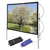 Instahibit 77" Portable Projector Screen with Foldable Frame Stand Outdoor Home Movie