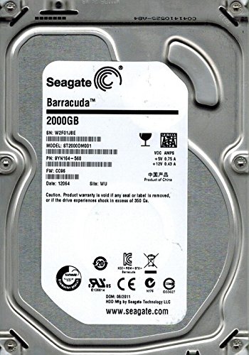 Seagate ST2000DM001 2TB 7.2K RPM 64MB SATA 6GB/s 3.5" HDD
