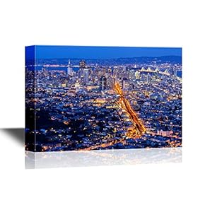 USA City Skyline San Francisco City from Twin Peak