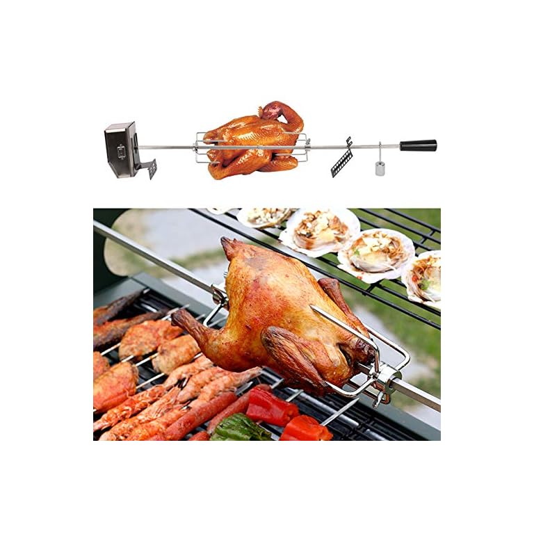 shoze Universal Grill Rotisserie Kit, Electric BBQ Spit Rotisserie Kit