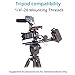 CAMTREE Hunt Professional Aluminum Camera Cage for Pocket Cinema Camera BMPCC with Top Handle + Cold Shoes + 15mm Rod Support | Tripod & Accessories Mounting Options (CH-BMPC)