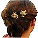 Missgrace 2PCS Exquisite Gold Bee Hairpin Side Clip Hair Accessories Bridal Hair Accessories