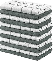 Utopia Towels - Kitchen Towels, 12-Pack - 15 x 25 Inches, Dobby Weave Kitchen Towels - 100% Ring Spun Cotton S