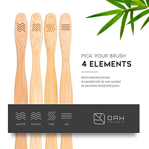 OAK ORGANIC Charcoal Toothbrush – Get Sparkling Clean Teeth – Natural Soft Bamboo Charcoal Toothbrush with Travel Case… - Image 8