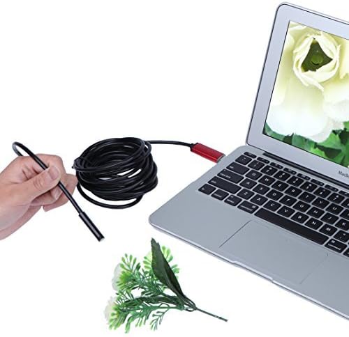 JINGLESZCN Mini 2in1 USB Android 8mm Dia 2/5/10m Length Endoscope HD Inspection Snake Camera Waterproof Snake Pipe Borescope Cam (5m)
