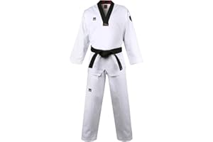 Mooto BS4.5 Basic Taekwondo Uniform Dobok Black V Neck WT Logo on Official Recognized