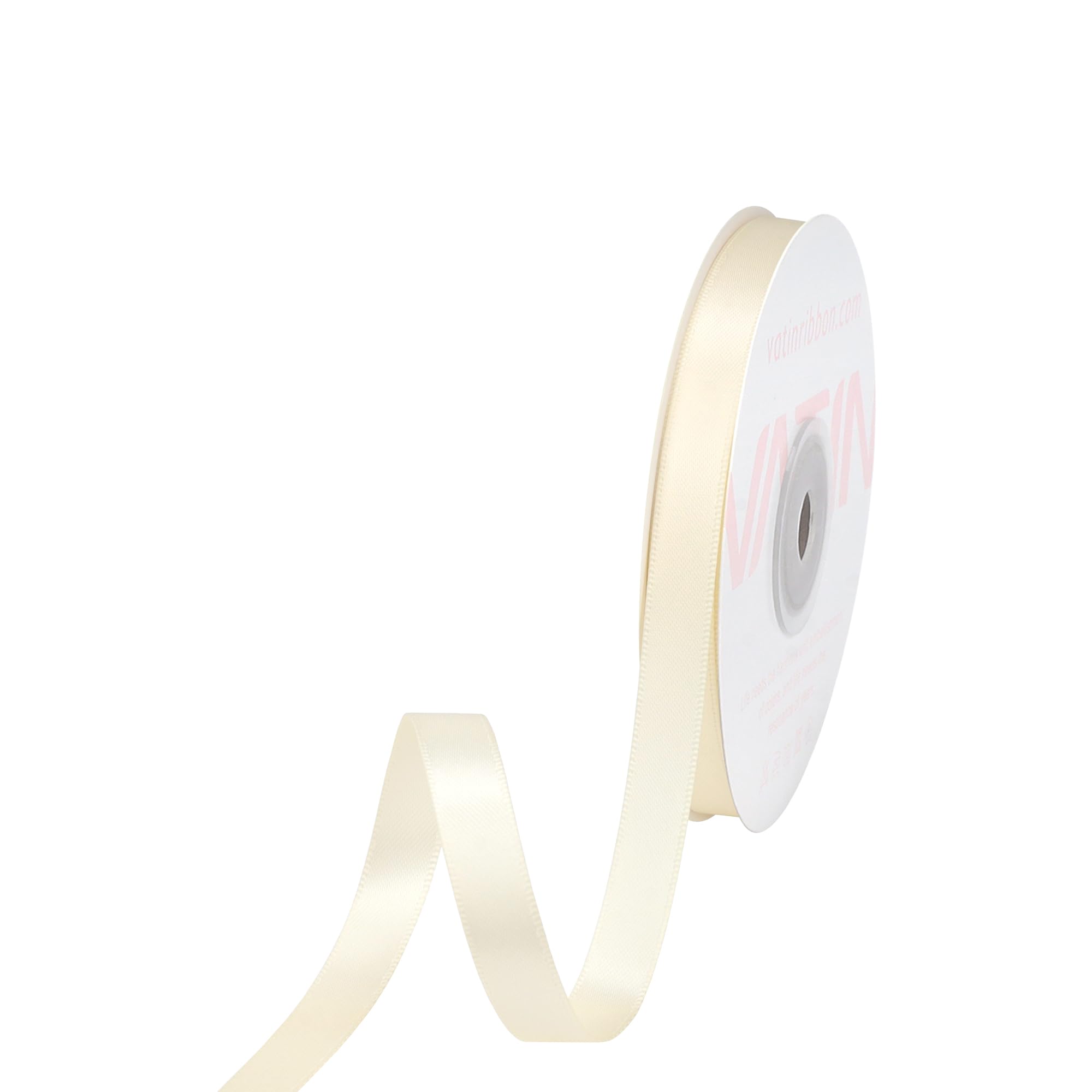 VATIN 10mm Double Faced Polyester Satin Ribbon Cream - 45 Metre for Gift Wrapping Ornaments Party Favor Braids Baby Shower Decoration Floral Arrangement Craf Supplies