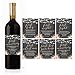 Hadley Designs 6 Chalk Flower Wedding Milestones Gift Wine Bottle Sticker Covers, Rustic Floral Bridal Shower Engagement Party Present Perfect Best Registry Bride to Be Firsts for The Newlywed