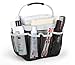 DII Camz35018 Mesh Portable Quick Dry Lightweight, 7 Compartment Bathroom, Shower Caddy Tote for Shampoo, Conditioner, Soap, Toiletries Perfect for Dorm, Travel, Gym, Spa, White