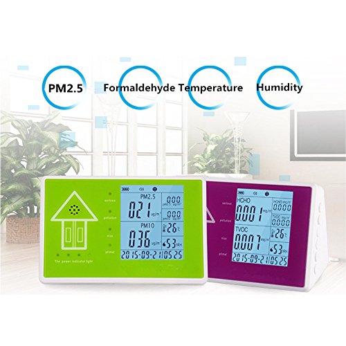 Umootek 10 in 1 Multifunctional Indoor/Outdoor Air Quality Monitor Accurate Testing TOVC, Formaldehyde, PM2.5,PM10, Methylbenzene,Humidity and Temperature-24-Hour Real-time Monitoring