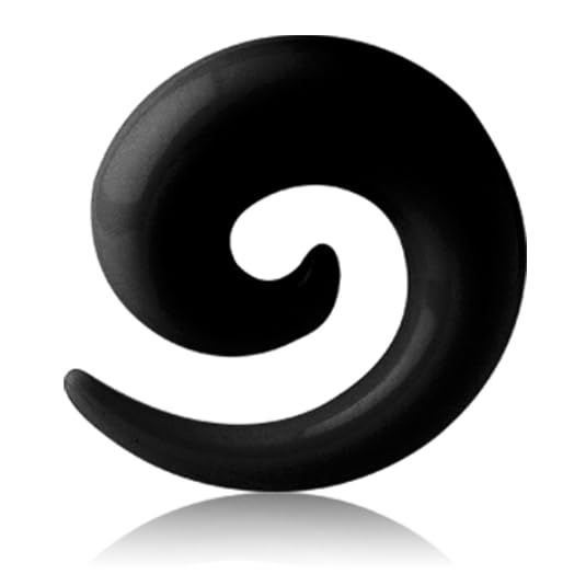 eeddoo SCHWARZE DEHNSCHNECKE ~ 1,6 bis 24 mm ~ PIERCING DEHNUNGSSTAB für Ohren/FLESH TUNNEL PLUGS Expander - aus ACRYL/Kunsts