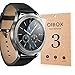 QIBOX [3 Pack] Galaxy Watch 5/Galaxy Watch 4 40mm Screen Protector with Tempered Glass, Hard PC Bumper Protective Case Face Cover Accessories Compatible with Samsung Galaxy Watch5 / Watch4