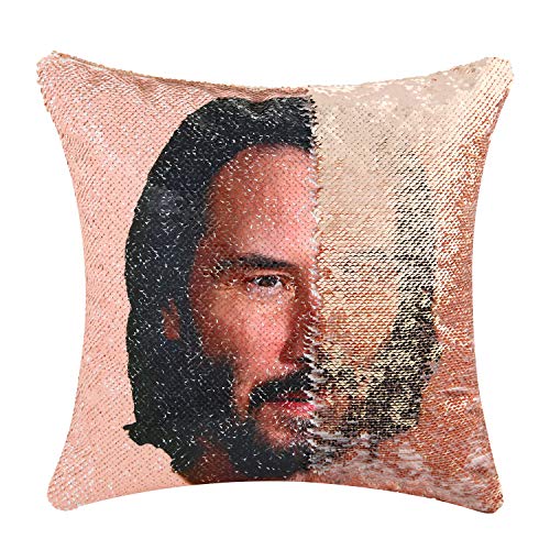 funny sequin pillow