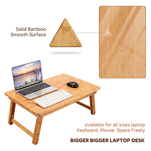 Large Size Laptop Tray Desk Nnewvante Foldable Bed Table Tray