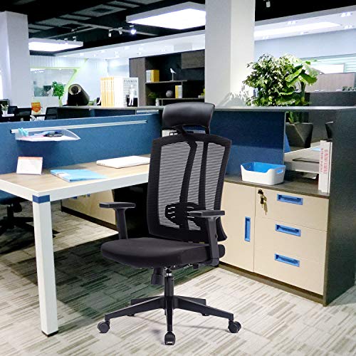 Ergonomic Office Desk Chair with Adjustable Armrest and Lumbar Support